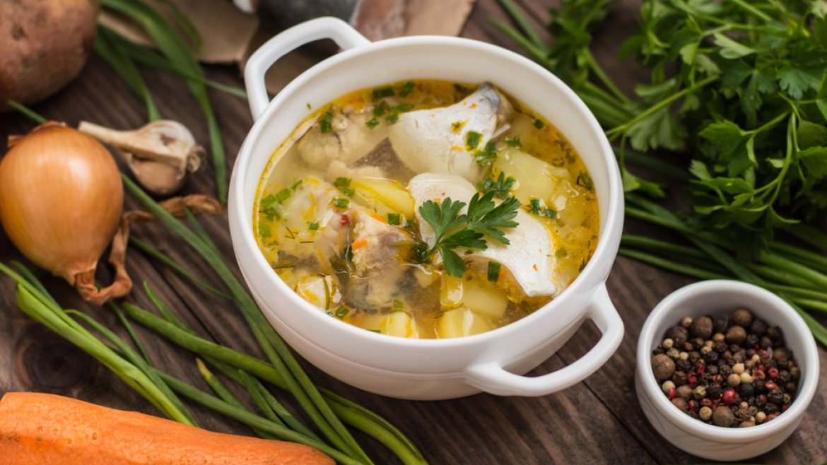 Rybacia polievka so zeleninou - recept pre hrniec Tefal Cook4me+